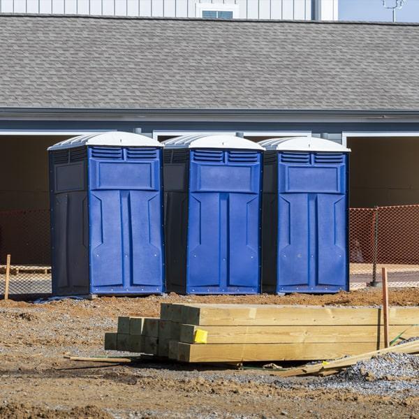 Heavy-duty construction site porta potty in Newburyport, Massachusetts