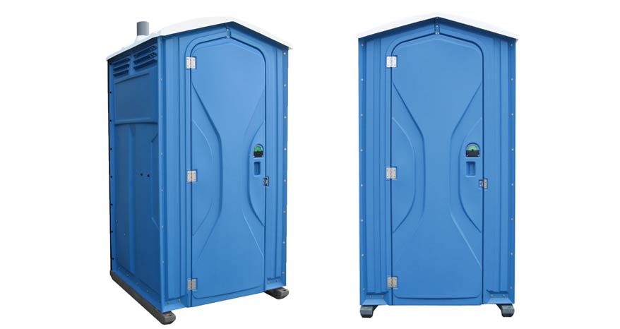 Long-term porta potty units on site in Newburyport, Massachusetts